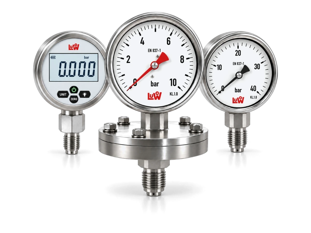 Rohrfeder-, Kontakt- und Digitalmanometer von LuWo-Seal