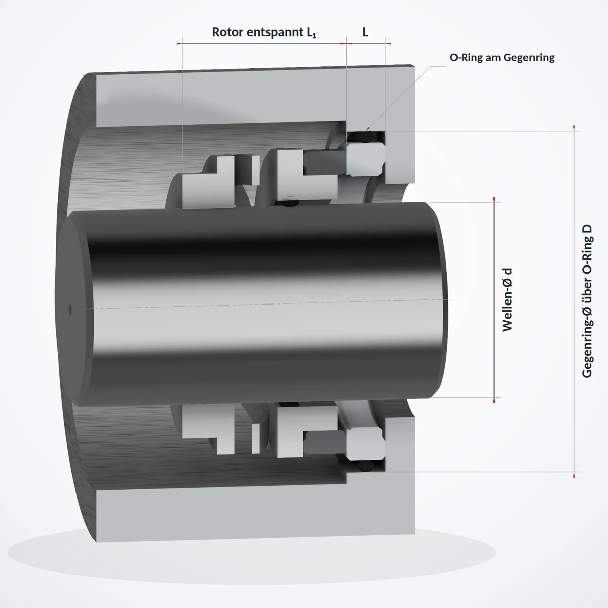 Messgrafik Wellfederdichtung